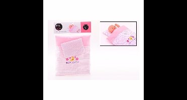 Johntoy Poppen speelgoed - deken en kussen - beddengoed - meisjes