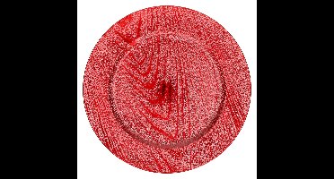 Kaarsenbord- rood - rond - D33 cm - kunststof - onderbord - kaarsen dienblad