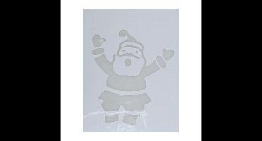 Kerst raamsjabloon kerstman - wit - 35 cm - raamdecoratie - kerstversiering