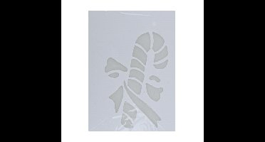 Kerst raamsjabloon zuurstok - wit - 35 cm - raamdecoratie - kerstversiering