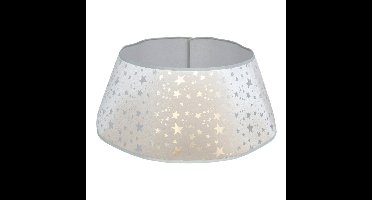Kerstboomrok - zilver - sterretjes - D40 x H22 cm - voor kerstboom van 150 - 180 cm