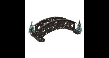 Kerstdorp miniatuur bruggetje - 19 cm - kunststof - omgeving accessoires