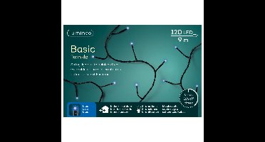 Kerstverlichting - 120 led lampjes - blauw - timer - lichtsnoer - buiten