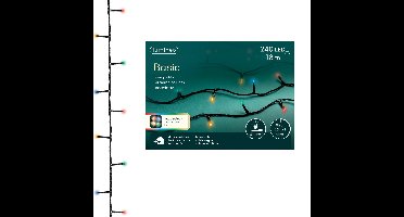 Kerstverlichting - 240 led lampjes - gekleurd - 23 meter - buiten - lichtsnoer