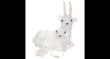 Kerstverlichting rendier - LED - buiten - 40 lampjes helder wit - 34 x 25 x 34 cm