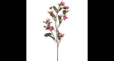 Kunstbloem Magnolia Pearl tak - 87 cm - fuchsia - Kunst zijdebloemen
