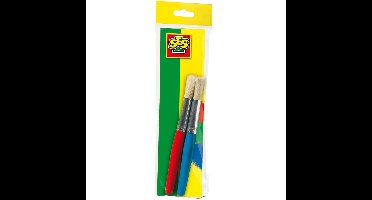 Kwasten/penselen set 2-delig - voor kinderen - schilderen hobby/knutselmateriaal