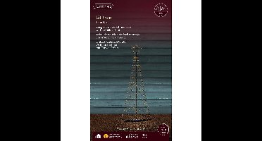 LED kerstboom met ster - verlichting - 421 leds - D60 x H150 cm - klassiek warm - buiten