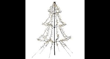Lichtboom - zwart - 200 cm - metaal - 1200 led lichtjes - warm wit - verlichte kerstboom