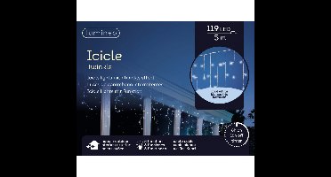 Lumineo IJspegel verlichting - 119 led lampjes - koel wit - 500 cm - 8 knipperfuncties