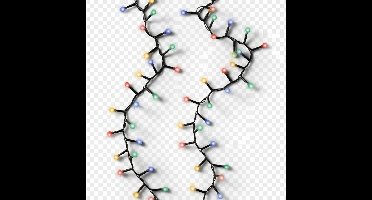 Lumineo Lichtsnoer - 500 LED lampjes - gekleurd - cherry - twinkle - met afstandsbediening - kerstve