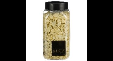 Mica Decorations decoratie steentjes - lichtgeel - 650ml - hobby steentjes