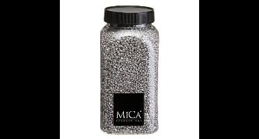 Mica Decorations decoratie stenen/granulaat - 650ml - zilver - hobby steentjes