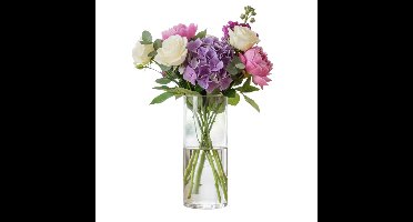 Mica Decorations Vaas - cilinder - helder glas - D9 x H24 cm - Bloemenvaas