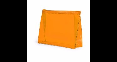 Mini toilettas - transparant oranje - 17 x 12 cm