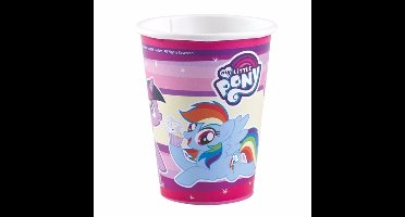 My Little Pony drinkbekers - 8x stuks - 250 ml - unicorn - wegwerp bekertjes