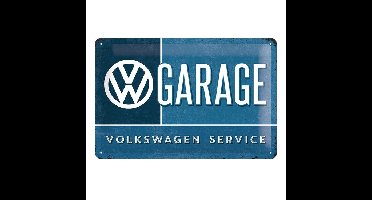 Nostalgic Art wandbord/muurplaatje - metaal - Volkswagen Garage - 20 x 30 cm - VW