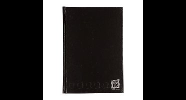 Notitieboek - zwart - A4 formaat - gelinieerd met kantlijn - harde kaft schrift