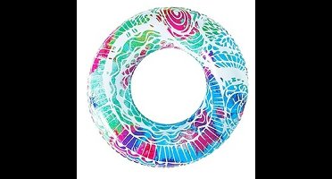 Opblaasbare zwemband/zwemring - Space - blauw - D91 cm - zwembad speelgoed - mensen