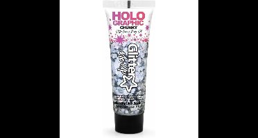 Paintglow Chunky Glittergel voor lichaam en gezicht - zilver - 12 ml