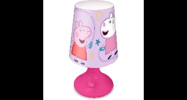 Peppa Pig tafellamp/bureaulamp/nachtlamp voor kinderen - roze - kunststof - 18 x 9 cm