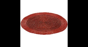 Placemat - rood - D35 cm - kunststof - rond - onderlegger