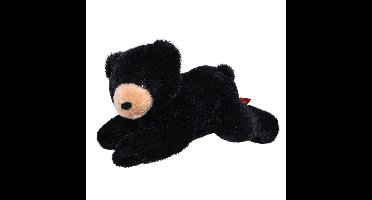 Pluche knuffel dieren Eco-kins zwarte beer van 22 cm