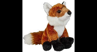Pluche vos knuffel - bruin - 15 cm - wilde dieren knuffels