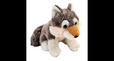 Pluche wolf knuffel - 13 cm - wolven knuffels - ECO lijn