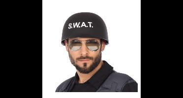 Politie SWAT verkleed helm voor volwassenen zwart