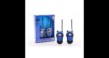 Politie walkie talkie speelgoed - voor kinderen - blauw - op batterijen