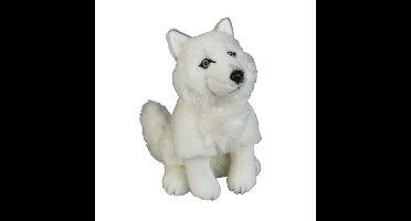 Ravensden Pluche knuffel - poolwolf - wit - 28 cm - noordpool thema knuffel