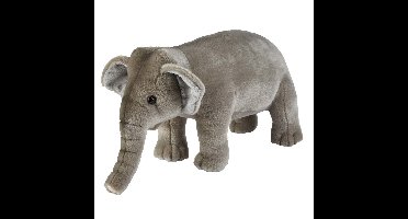 Ravensden Pluche olifanten knuffel - grijs - 28 cm - wilde dieren knuffels - Speelgoed voor kinderen