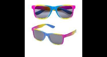Regenboog retro thema fun verkleed bril/zonnebril