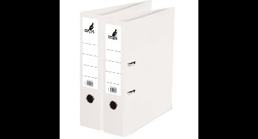 Ringband map/ordners A4 - 2x - wit - 31 x 28 x 7 cm - Documenten opbergen - Kantoorartikelen