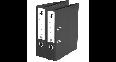 Ringband map/ordners A4 - 2x - zwart - 31 x 28 x 7 cm - Documenten opbergen - Kantoorartikelen