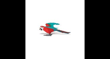Safari LTD Speelgoed papegaai/ara - rood/blauw - kunststof - 10 cm - speelgoed figuur
