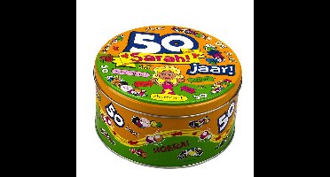 Sarah 50 jaar snoeptrommel/koektrommel - 50e verjaardag - cadeau / versiering