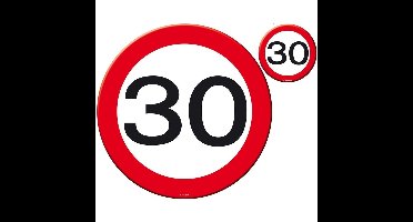 Set van 4x stuks Placemats/onderzetters 30 jaar feestartikelen