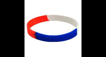 Siliconen supporters armbandje - rood wit blauw - Holland - Nederland