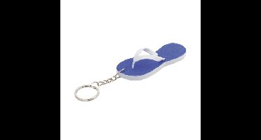 Sleutelhangers teenslippers 8 cm blauw