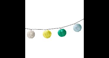 Solar lampion tuinverlichting/feestverlichting wit, geel, groen, lichtblauw 3.5m