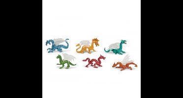 Speelgoed figuur setje draken - 6x stuks - mytische dieren - kunststof - 5 cm