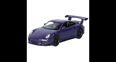 Speelgoed Porsche auto - paars - die-cast metaal - 11 cm - Model 911 GT3 RS