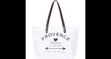 Strandtas Provence wit - 31 x 45 cm - Strandshoppers - van polyester