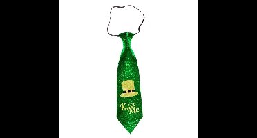 Stropdas Kiss Me Saint Patricks Day verkleedaccessoire