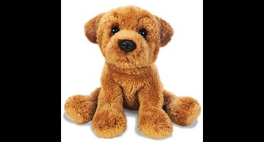 Suki gifts Knuffel hond - Sharpei - knuffeldier - bruin - pluche - 13 cm - honden knuffels