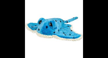 Suki Gifts pluche Pijlstaart Rog knuffeldier - cute eyes - blauw - 37 cm