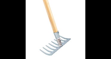 Tuinhark - mini - 75 cm - houten steel - hark