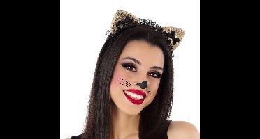 Verkleed diadeem katten/poezen oren/oortjes - meisjes/dames - Carnaval